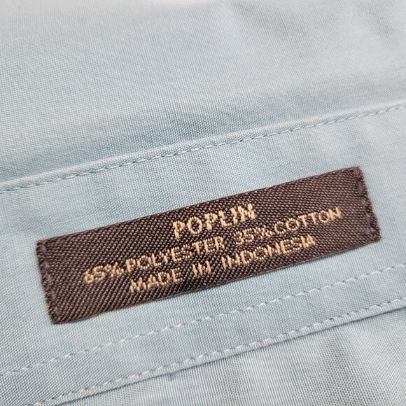 Vintage Arrow Mens Shirt Poplin XL 17 34/35 Button Up Wrinkle Free Long Sleeve - Picture 5 of 16